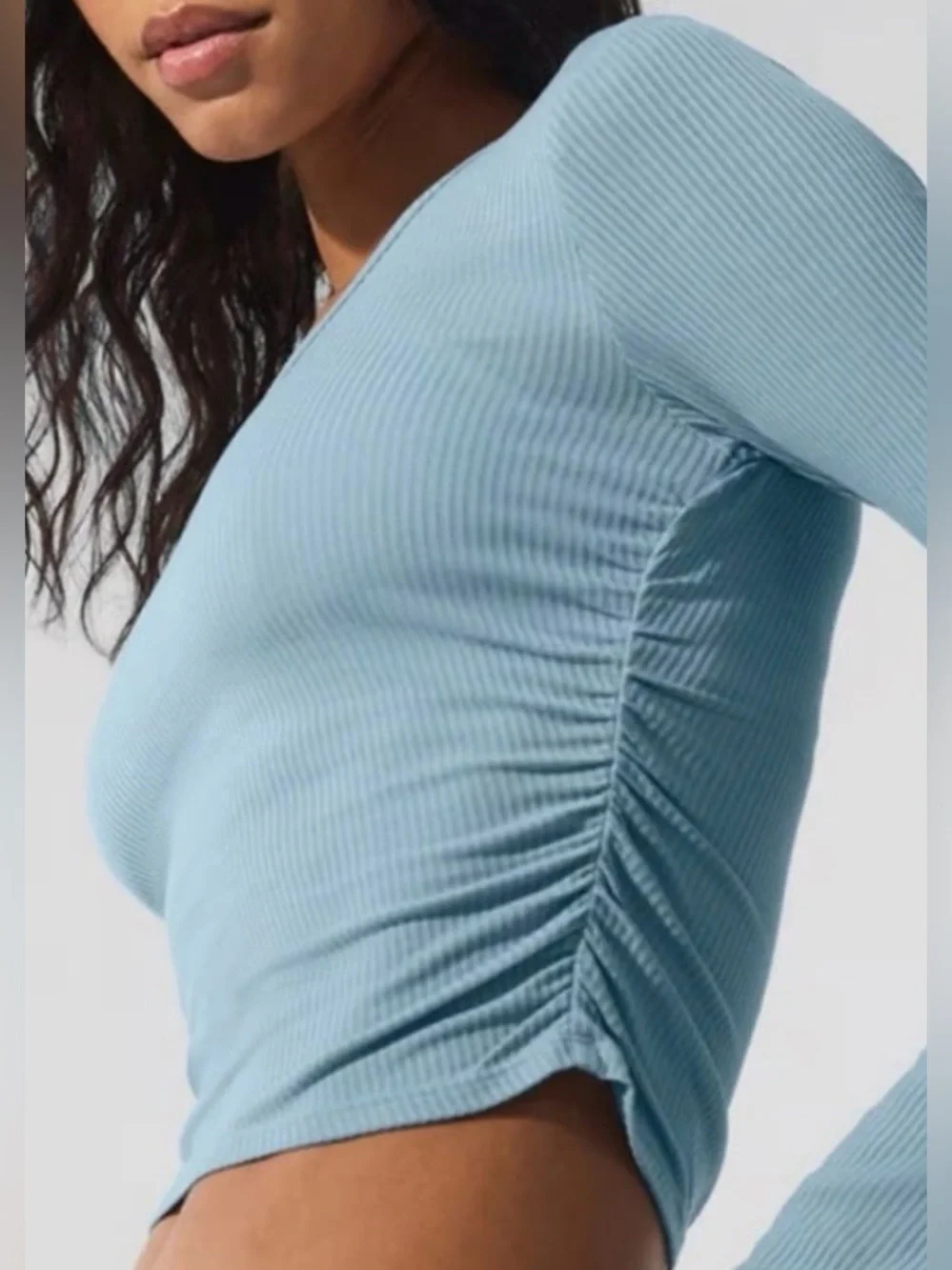 ALO Yoga gathered long sleeve top